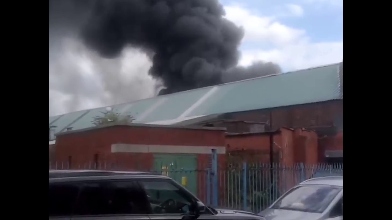 Smoke pours over Smethwick from major garage blaze
