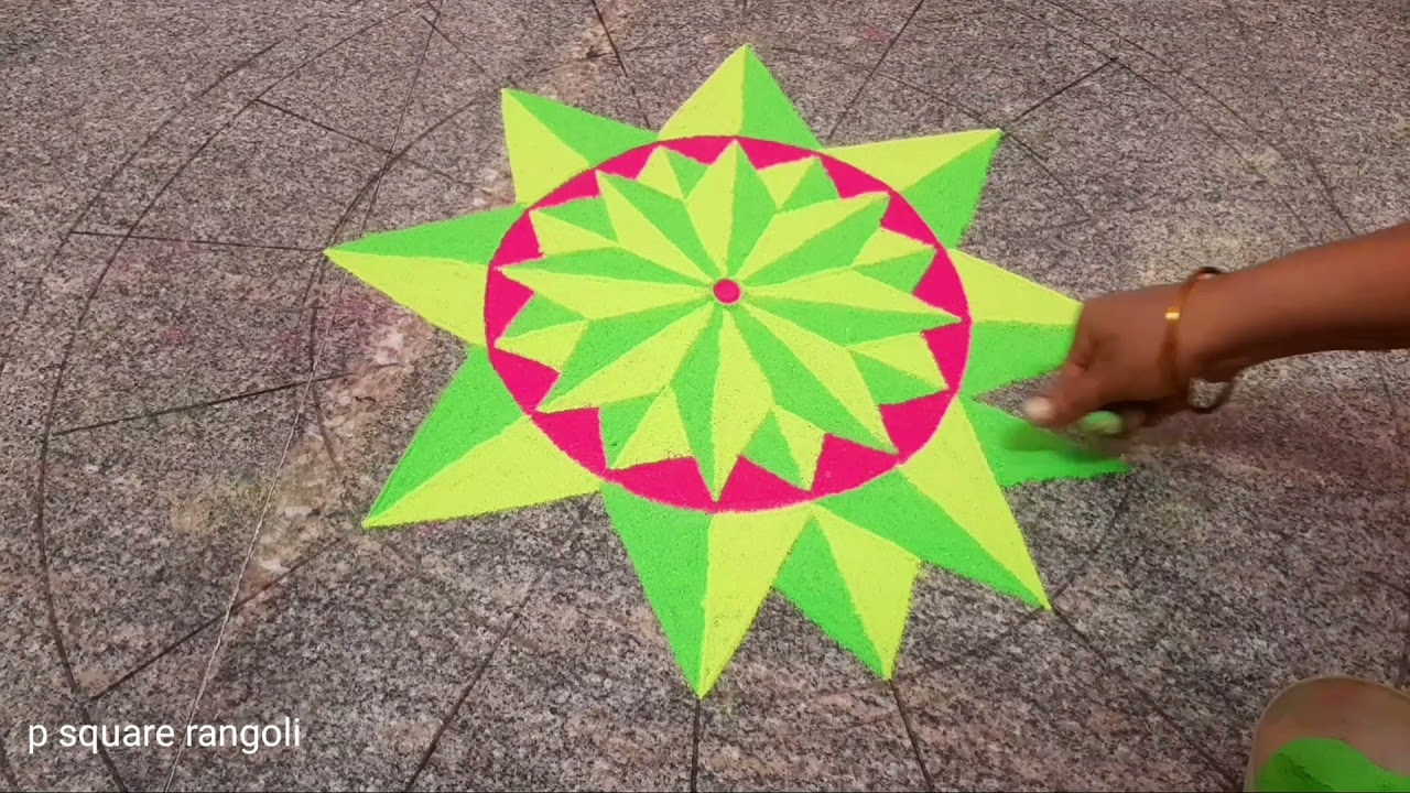 new-year special rangoli |3d rangoli |margazhimatham kolam |rangoli |3d kolam |p square rangoli