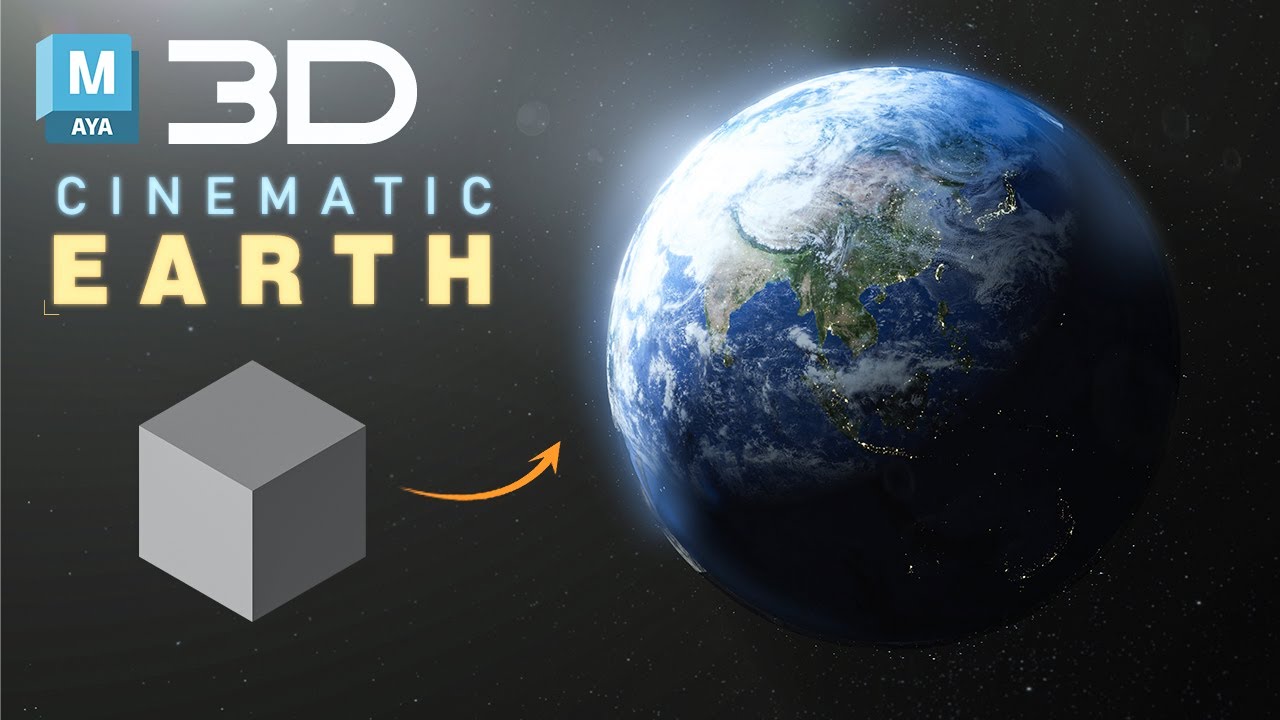 How to Create a Cinematic Earth in Maya | Full 3D Tutorial 🌍 #3d #youtube #maya #art #vfx #space