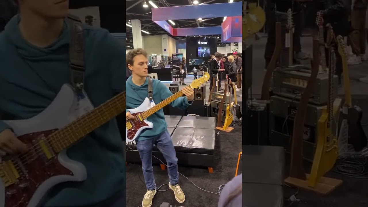Matteo Mancuso live at NAMM 2023.