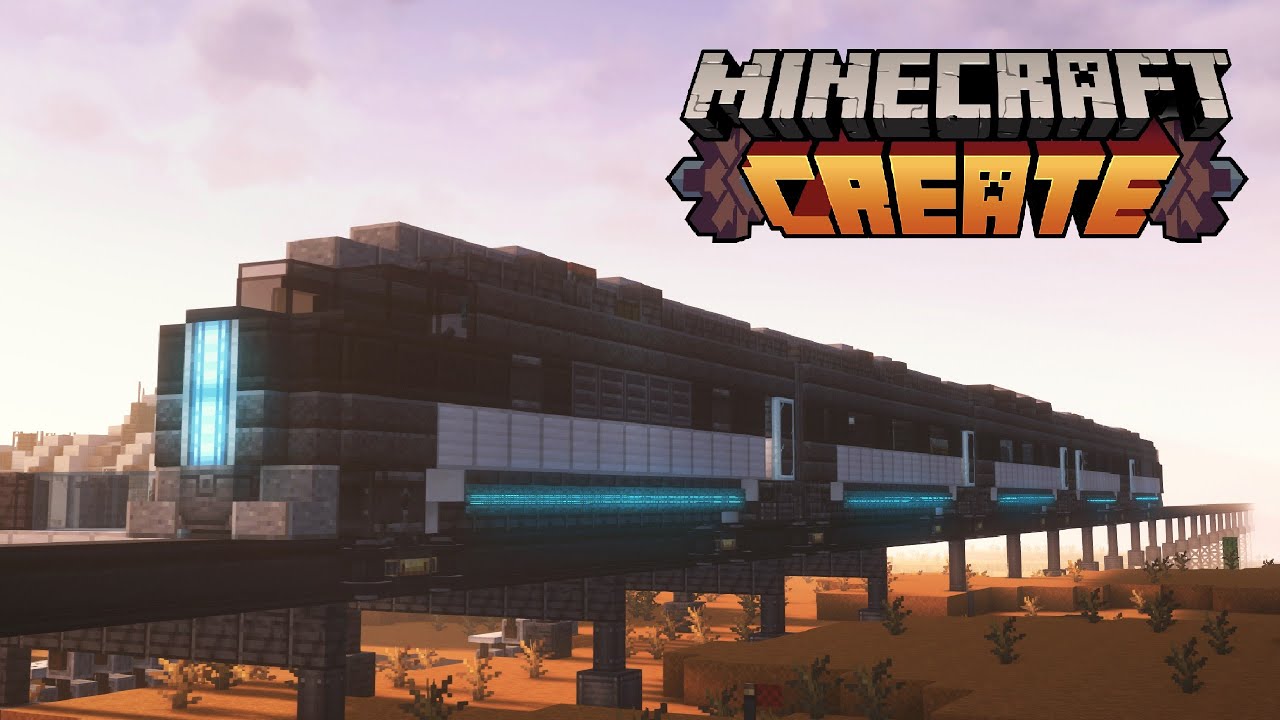 ФУТУРИСТИЧЕСКИЙ ПОЕЗД с Create Mod! 🚅 | Minecraft Build Tutorial