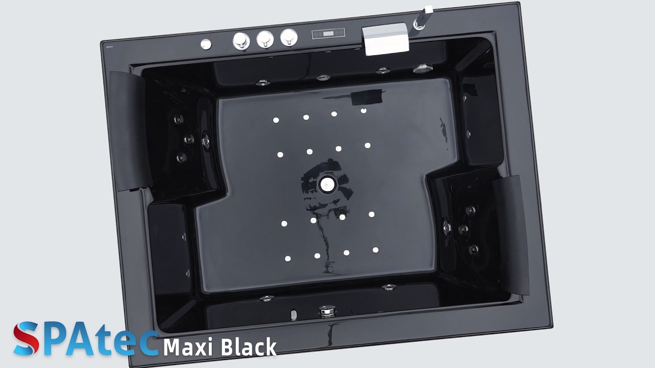 Spatec Maxi Hydromassage Bathtub Black