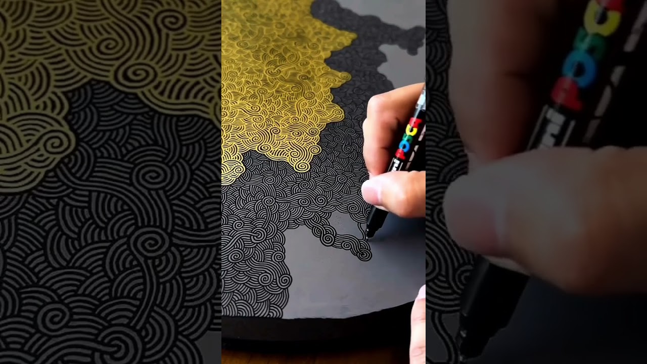Creating these intricate patterns with a marker pen for an art piece r/OdysseyTag 