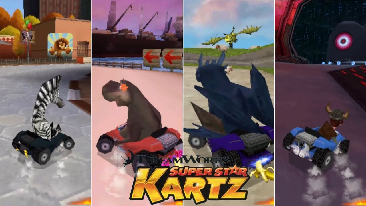 DreamWorks Super Star Kartz (DS) All 4 Cups (100cc) Full Gameplay Walkthrough Longplay
