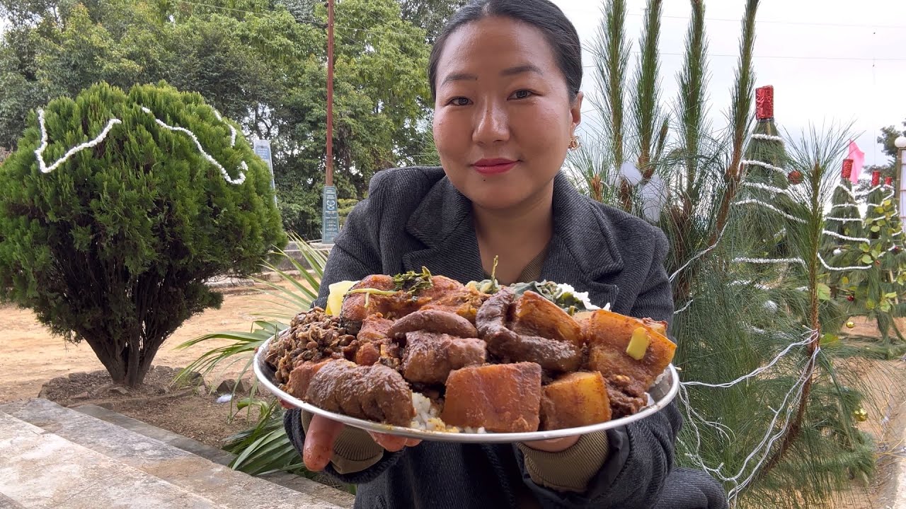 Merry Christmas Feast Mukbang 🤗 || Village Life