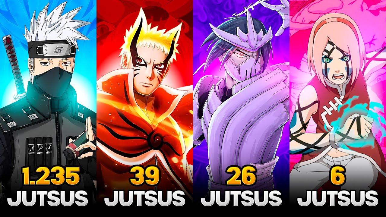 TODOS PODERES DO TIME 7 EM NARUTO E BORUTO - (Naruto, Sasuke, Kakashi e Sakura)