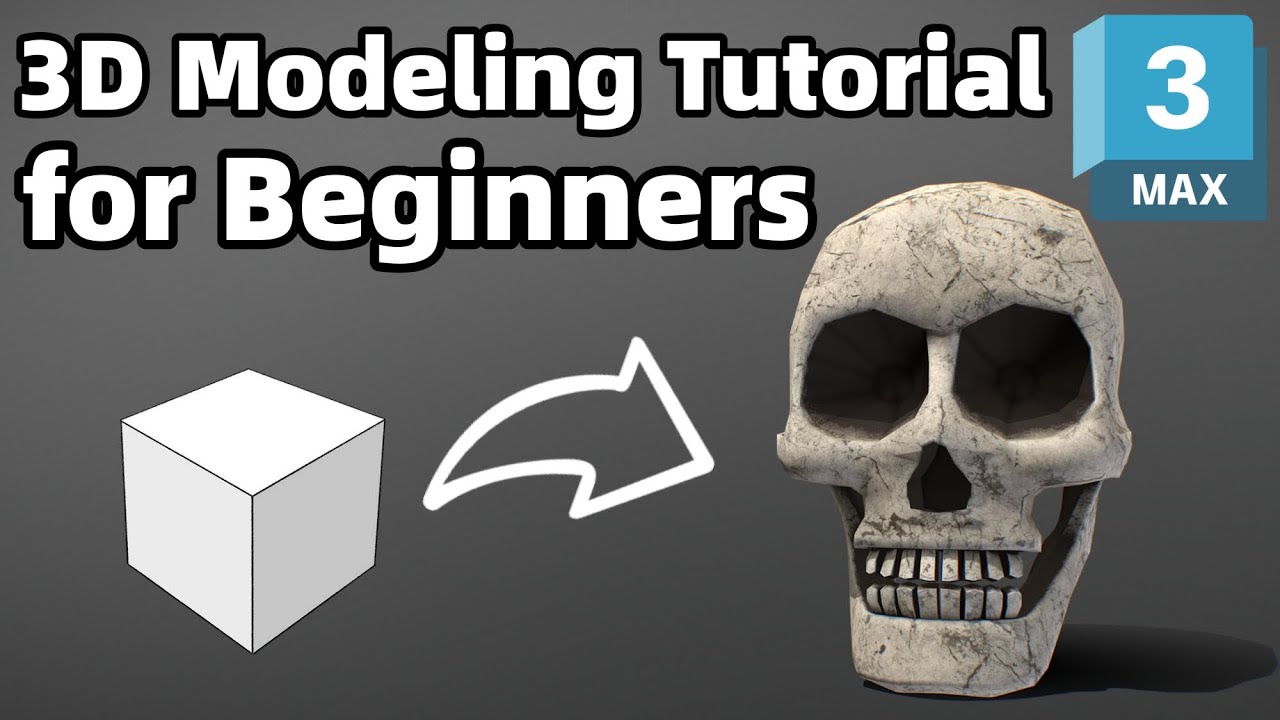 Modeling a Skull from a Cube in 3ds Max | Beginner 3D Modeling Tutorial