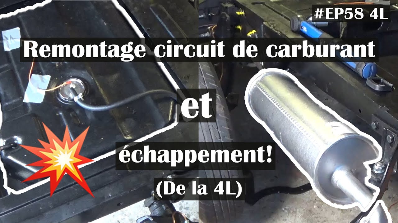 Remise à NEUF du circuit de CARBURANT et pose de l'ECHAPPEMENT de la 4L - #EP58 4L