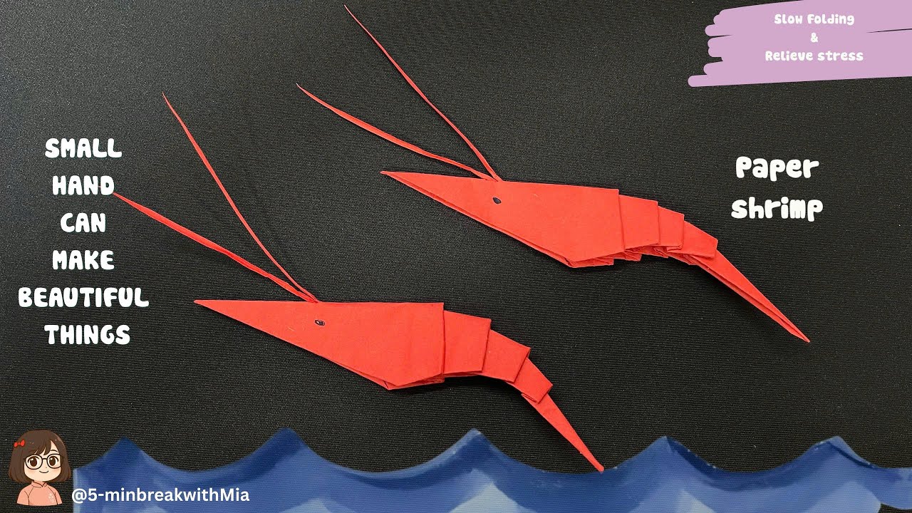 What Happens When You Fold Paper Slowly? | A Origami Shrimp 🦐 | SHCMBT #20 #papercraft #relaxing