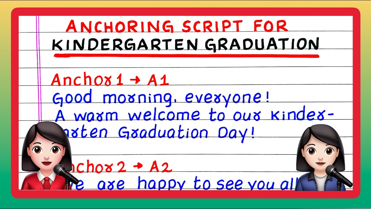 Anchoring Speech for Kindergarten Graduation | Anchoring Script for Kindergarten Graduation Day