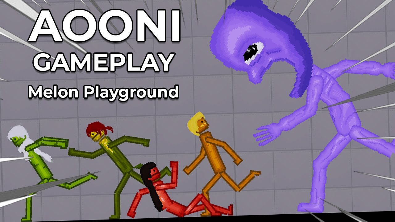 AOONI Game Play In Melon Playground - People Playground