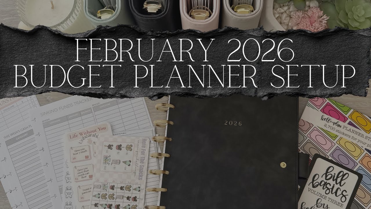 February 2026 Cash Envelope Budget Planner Setup | Setting Up My Planner for the New Month