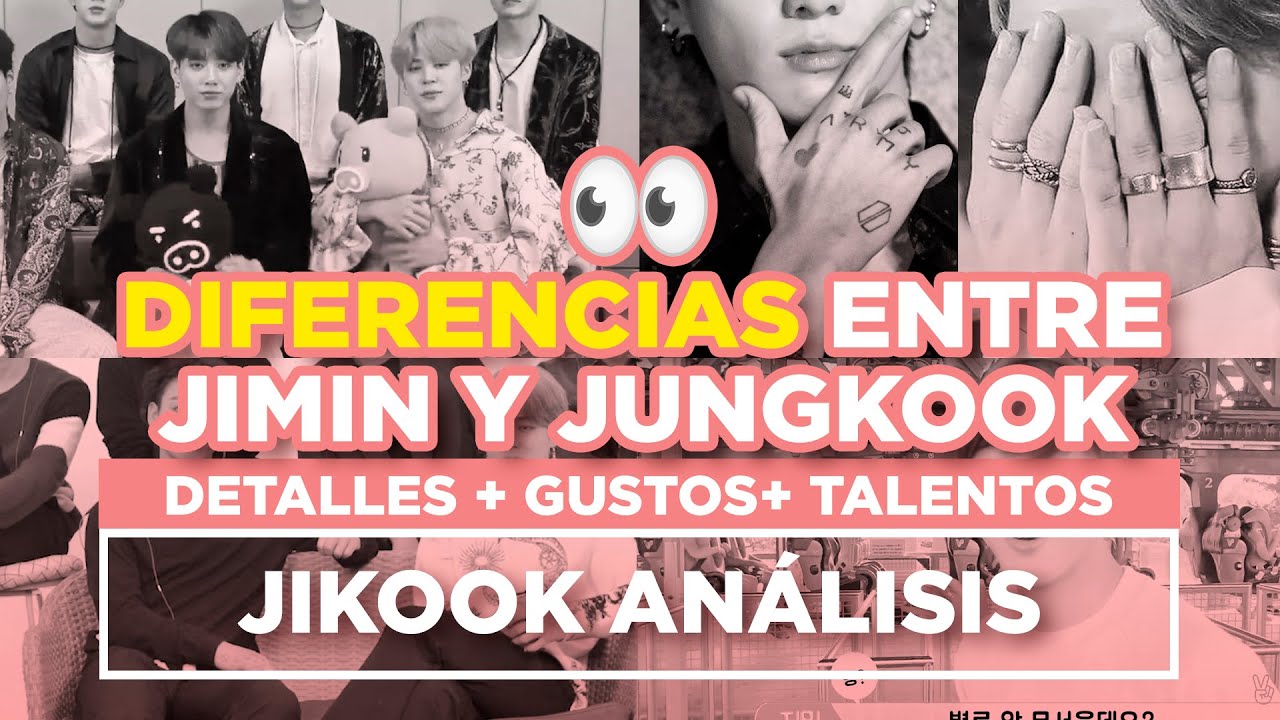 JIKOOK - DIFERENCIAS ENTRE JIMIN Y JUNGKOOK | (Cecilia Kookmin)