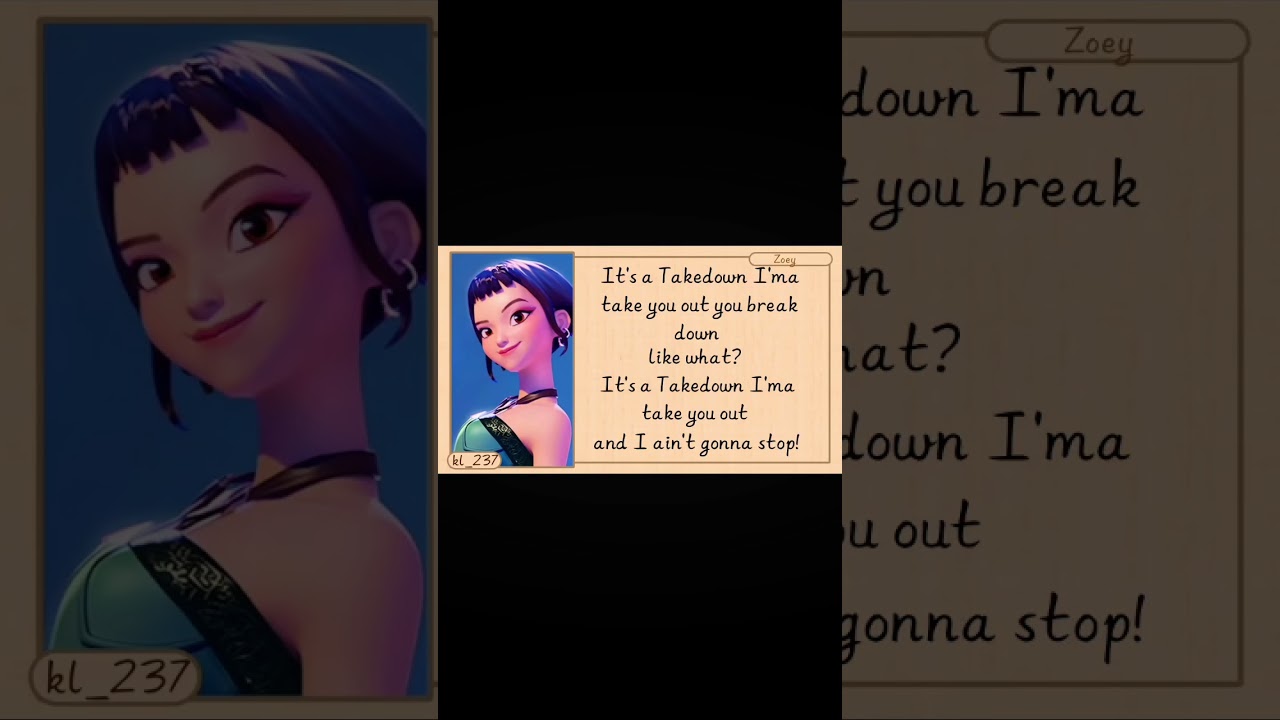 Takedown - rap lyrics #mira #zoey #kpopdemonhunters #kpoplyrics_237