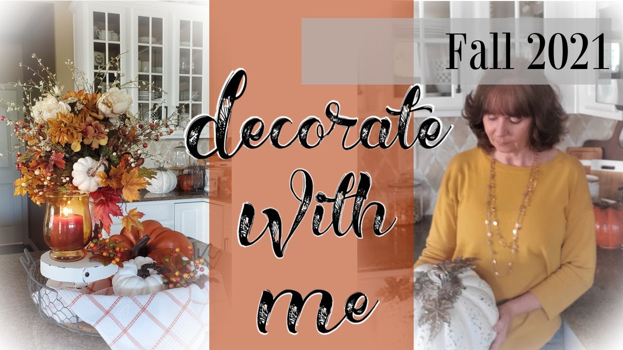FALL FARMHOUSE  KITCHEN DECOR - DECORATE WITH ME - STARTING SOME FALL DECORATING IN MY KITCHEN