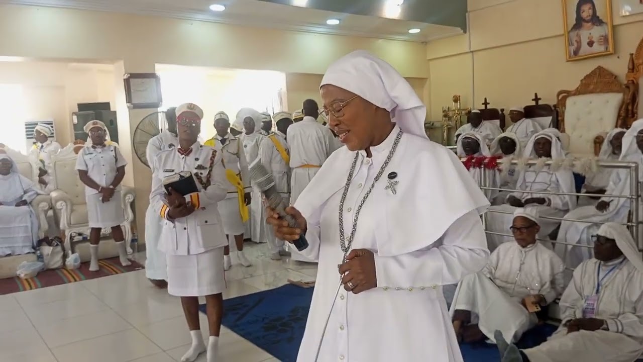 Iya Aladura General Dr O. Yomi-Sholoye visits The Eternal Sacred Order of C&S Church, Ojokoro