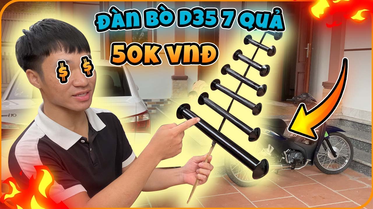 Thử thách làm bộ sáo đàn bò d35 7 quả với 50k và cái kết | Trò Mèo TV