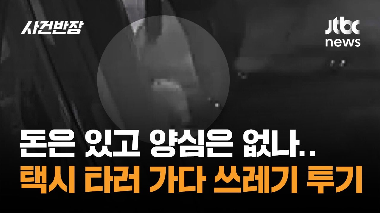 돈은 있고 양심은 없나…택시 타러 가던 중 쓰레기 무단 투기 / JTBC 사건반장