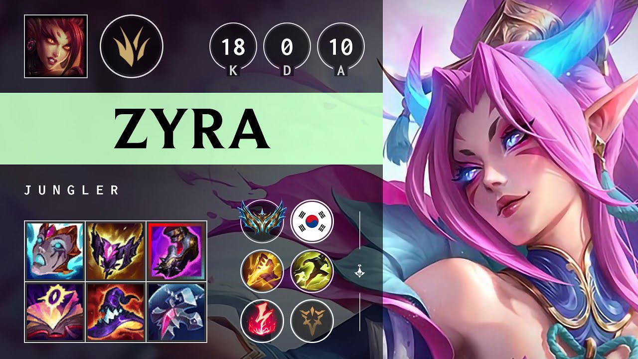 Zyra Jungle vs Brand - KR Challenger Patch 25.16