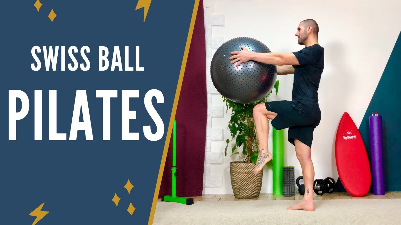 Séance debout de PILATES avec SWISS BALL