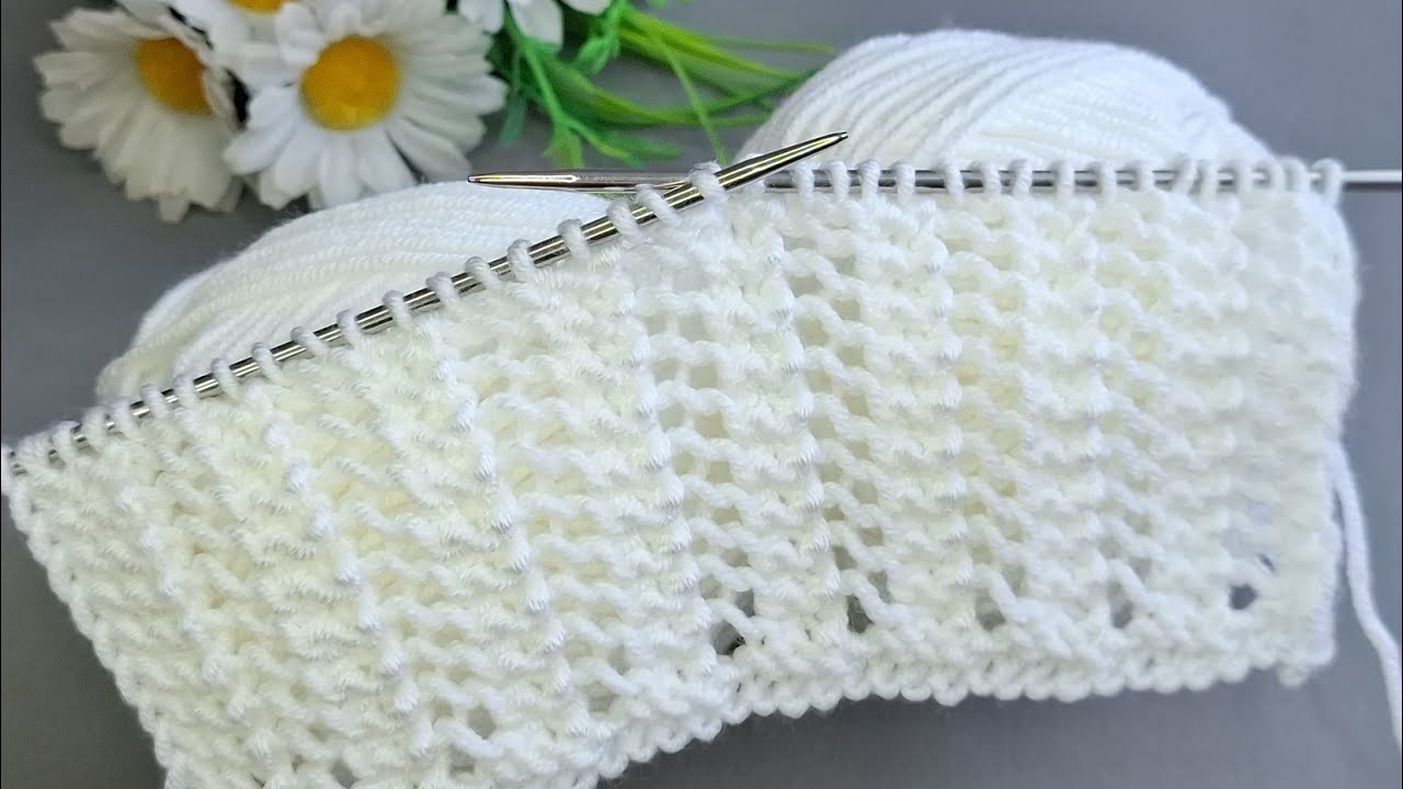 İki şiş kolay örgü yelek model anlatımı ✅️Eays crochet knitting