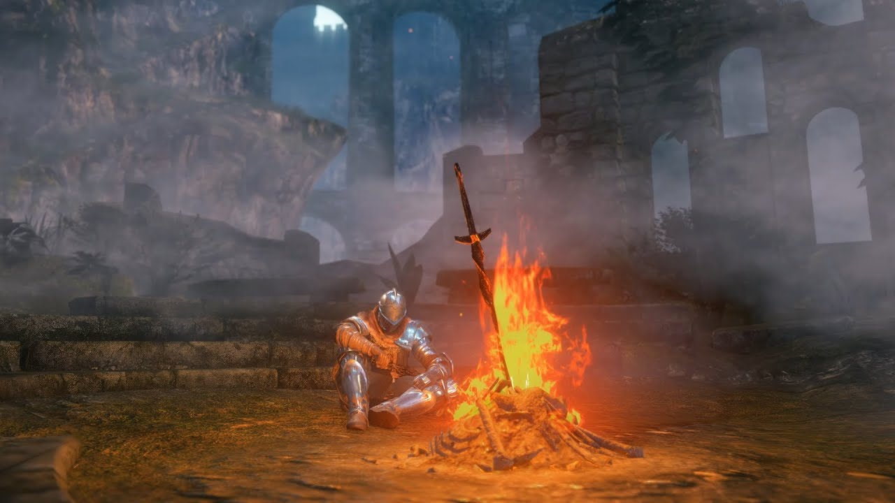 Dark Souls Firelink Shrine | Bonfire Ambience for Relaxing