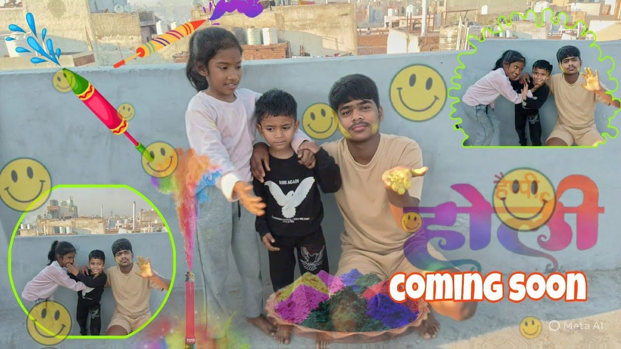 Kavya ke sath Holi khela Happy Holi coming soon काव्य के साथ होली खेल कमिंग सून#trending 