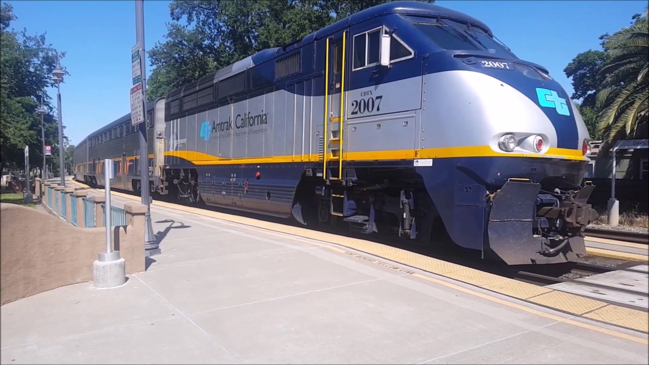 Amtrak: Capitol Corridor and California Zephyr Trains at Davis