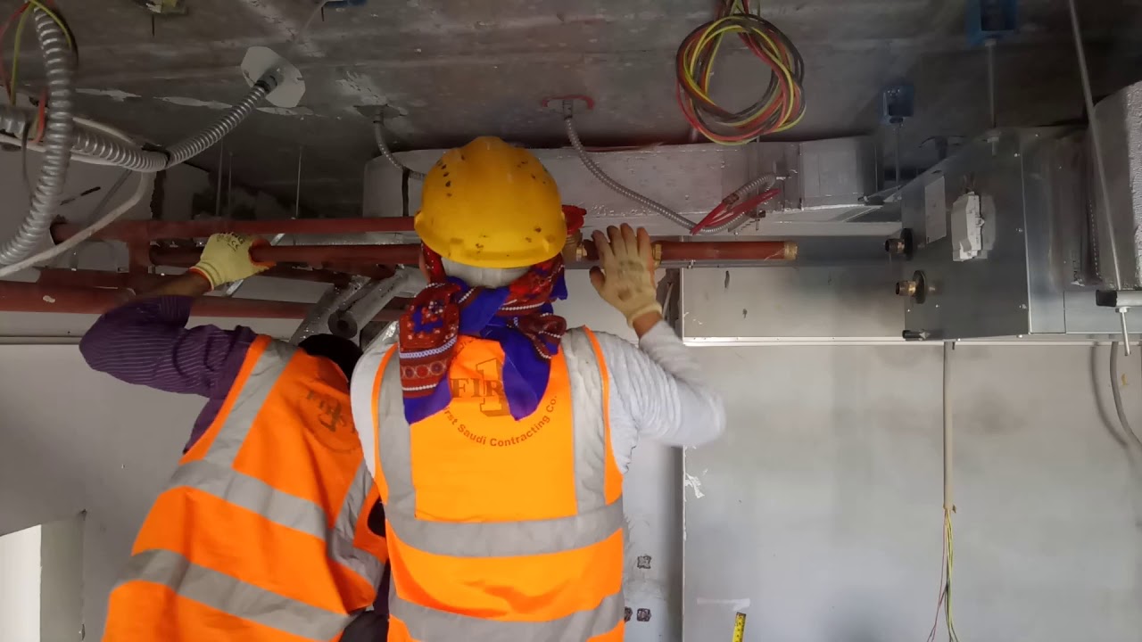 Chiled water piping connect to FCU