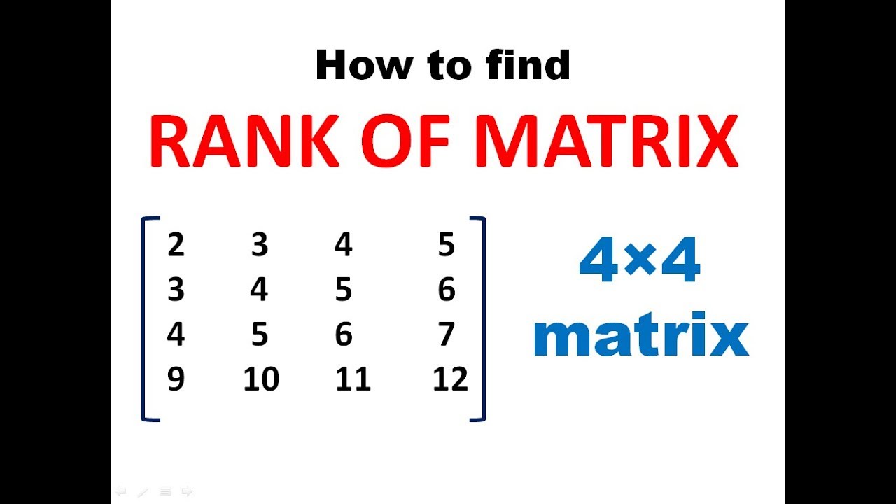 How to find Rank of Matrix || RANK OF MATRIX || MATRICES || Engineering