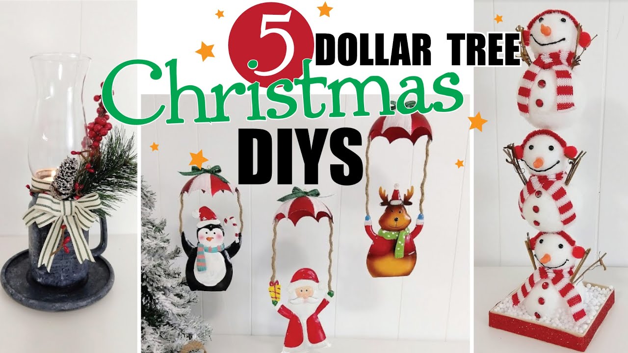 5 CUTE Dollar Tree Christmas Projects That Are Fun To Craft | Whimsical Farmhouse Home Decor
