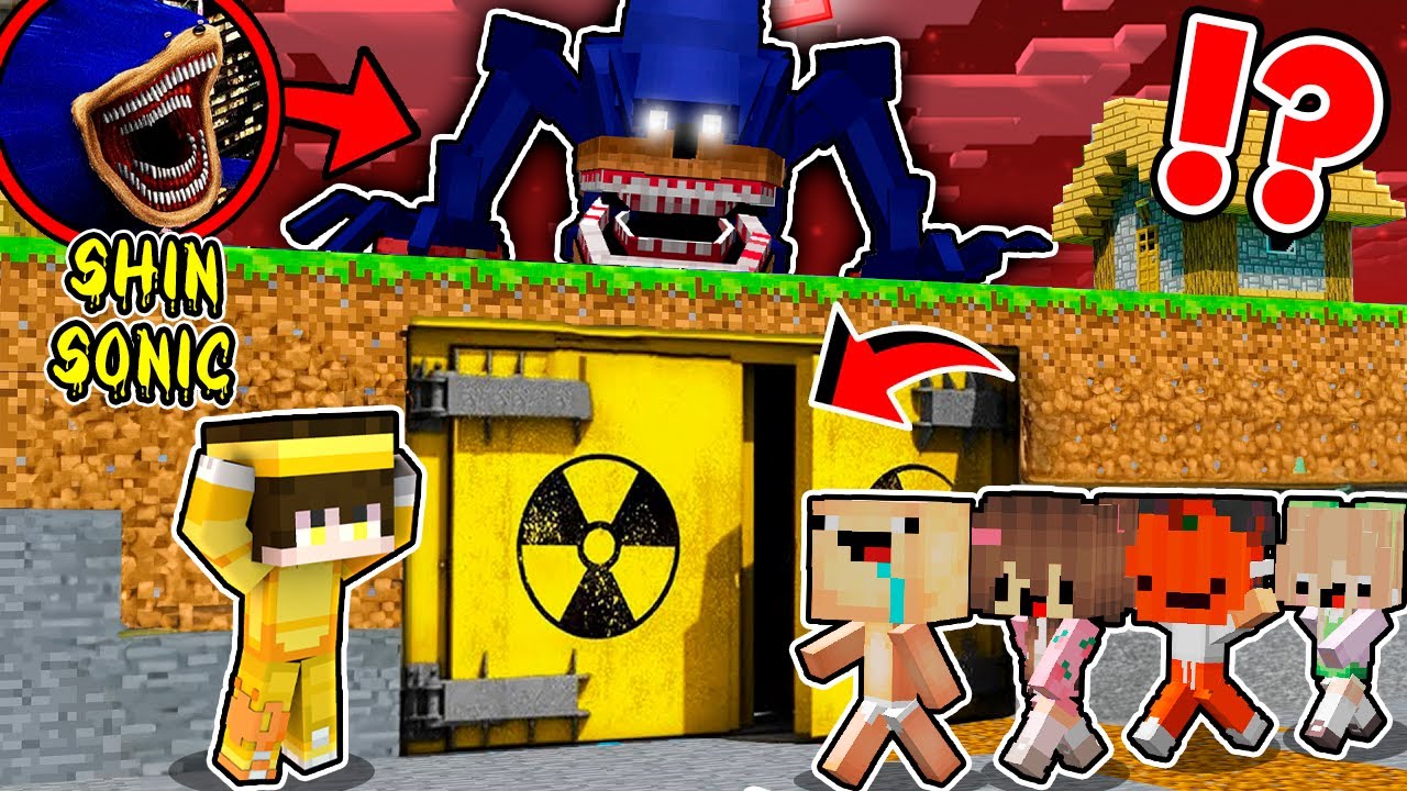 SHIN SONIC TAPES vs BUNKER SECRETO en Minecraft 😱 | Noobs vs Sonic Debora Mundos GIGANTE