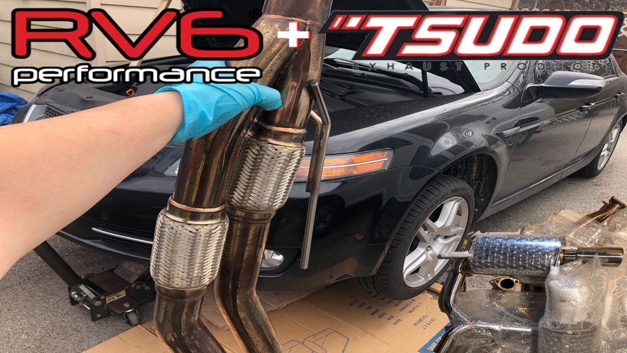 2004 - 2008 Acura TL RV6 Jpipe + Tsudo Catback exhaust Install. Revs + Acceleration