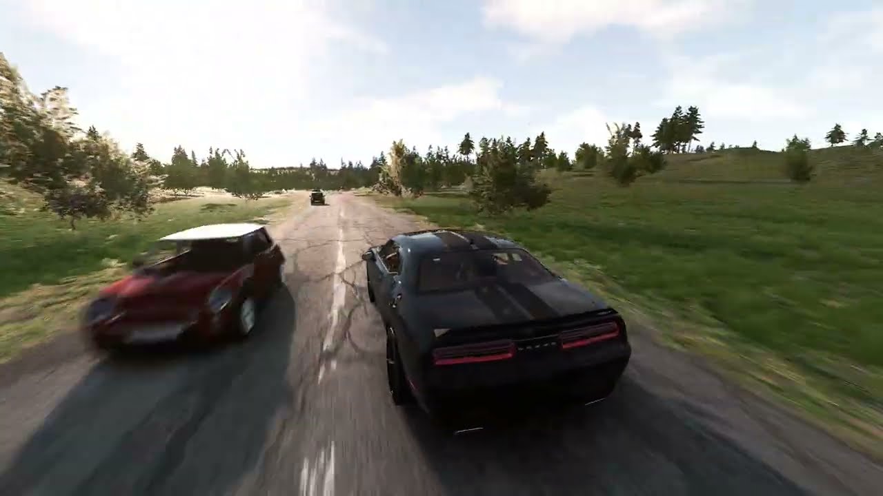 BeamNG Dodge RT run