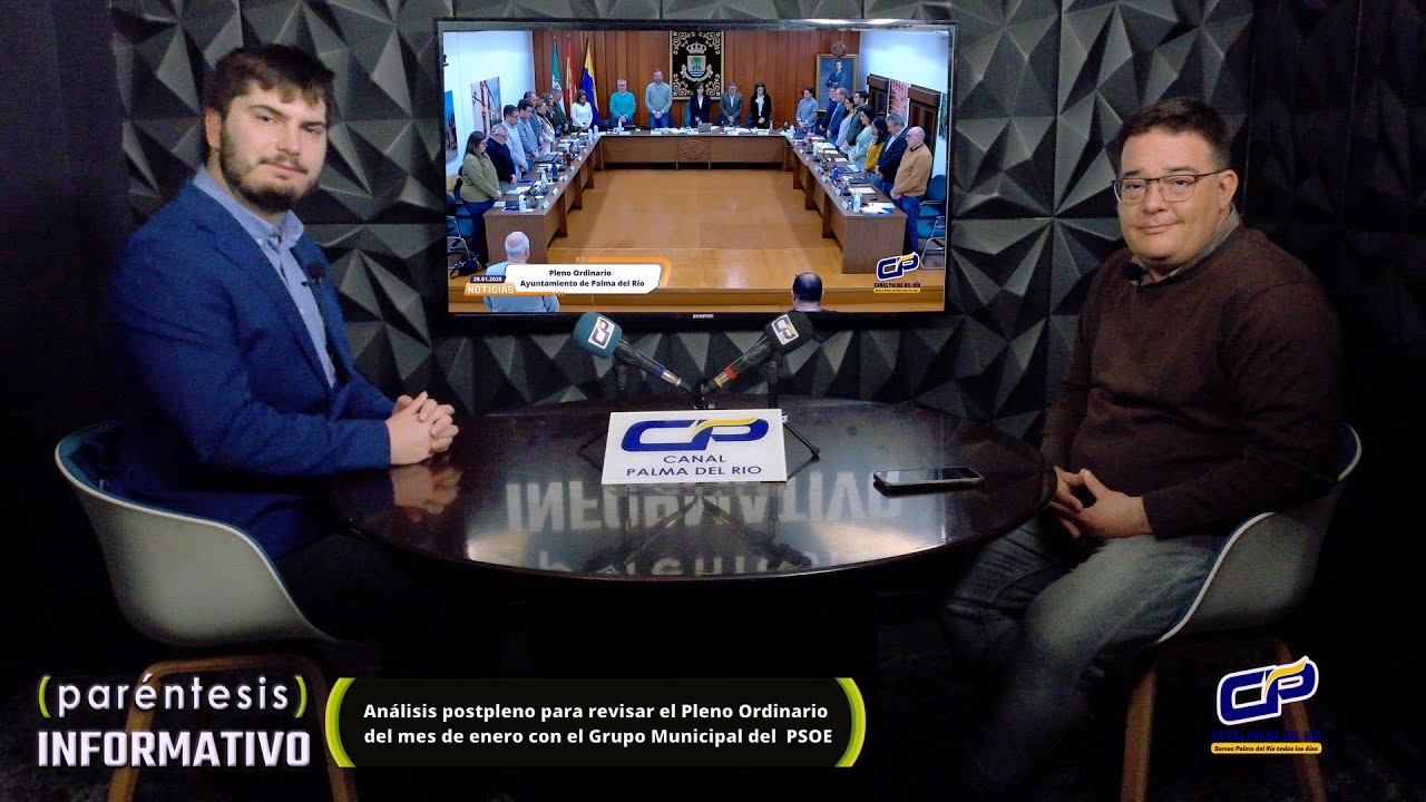 Análisis del Pleno Ordinario del Ayuntamiento de Palma del Río del mes de enero recibiendo al PSOE