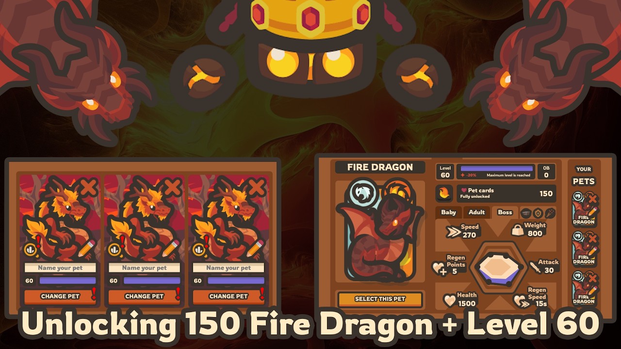 [ Taming.io ] Unlocking 150 Fire Dragon and Leveling to Level 60