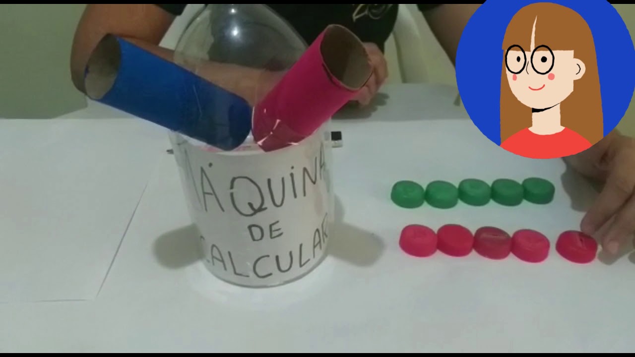 Euciene - Atividade máquina de calcular com materiais recicláveis