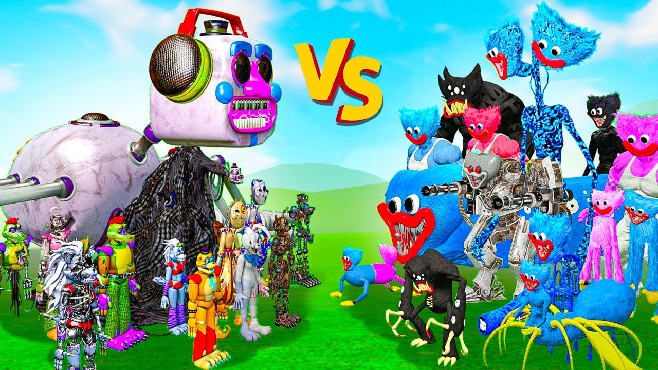 ВСЕ АНИМАТРОНИКИ ФНАФ 9 ПРОТИВ ВСЕХ ХАГИ ВАГИ В ГАРРИС МОД! FNAF СОЛНЦЕ И ЛУНА ДИДЖЕЙ В Garry`s Mod!