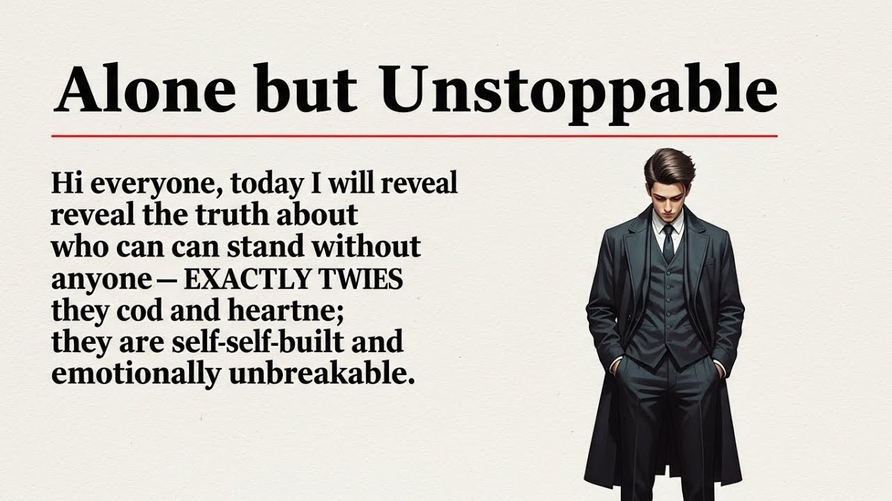 Alone but Unstoppable | The Power of People Who Need No One