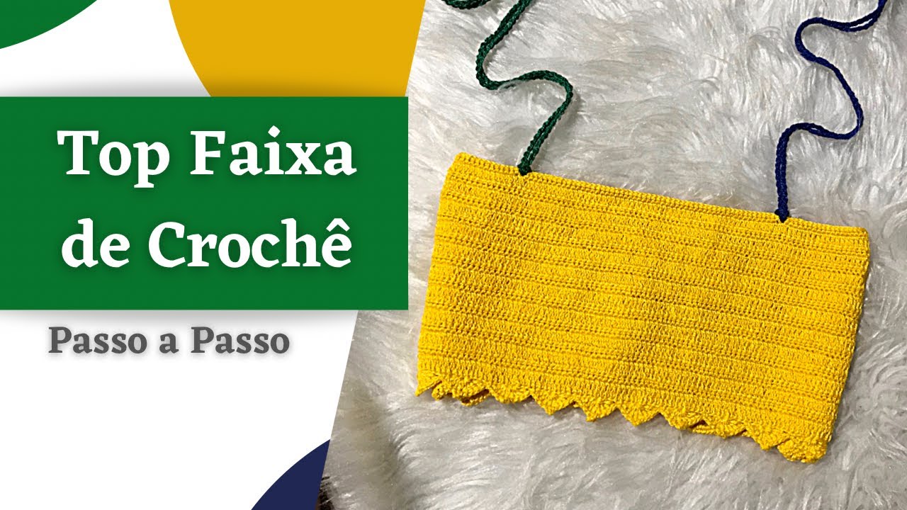 Cropped de Crochê Passo a Passo | Top de Crochê Brasil | Top Faixa de Crochê Brasil