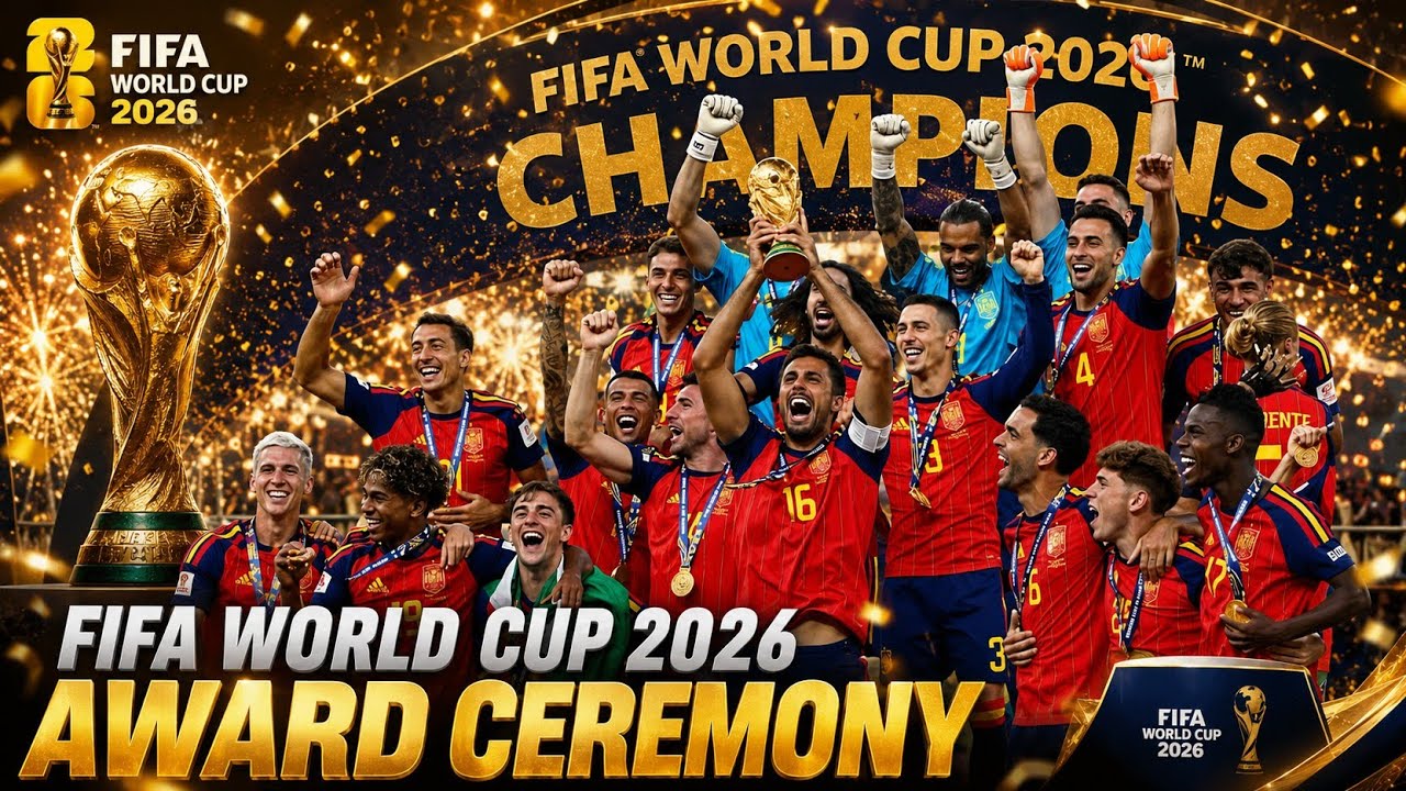Ceremonia wręczenia nagr&oacute;d FIFA World Cup 2026: Złota Piłka, Złoty But i wręczenie trofeum | Pełn...