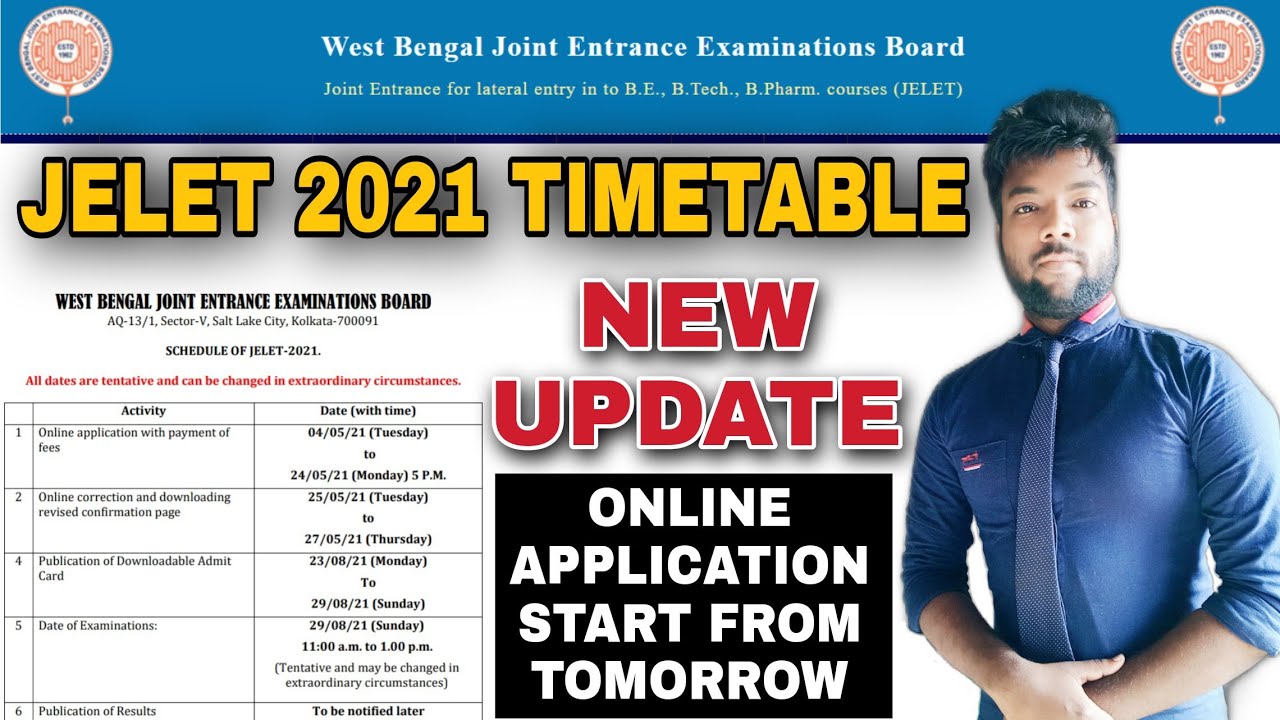 JELET 2021 TIMETABLE NEW UPDATE | ALL IMPORTANT DATES | ONLINE APPLICATION, CORRECTION, ADMIT CARD.