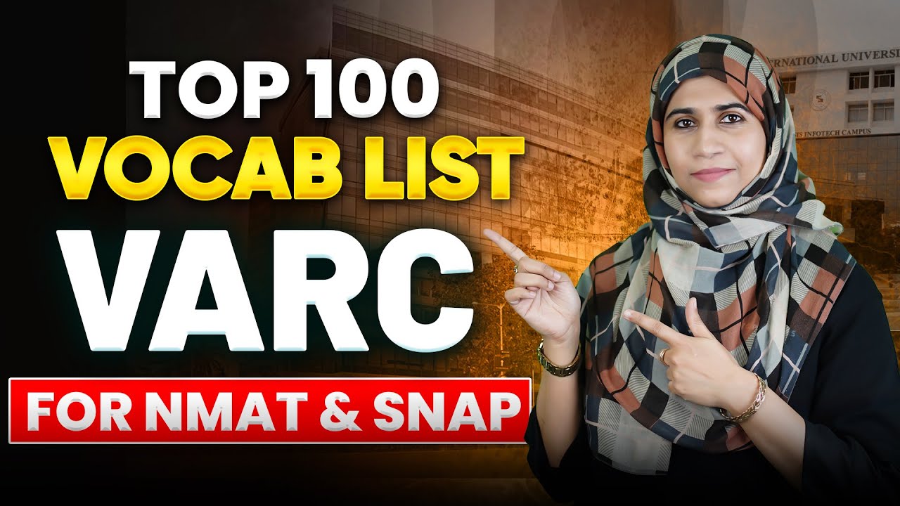 Top 100 Vocabulary Words ✍️| MUST-Know Vocab for NMAT & SNAP Exams 🔥📚| VARC Preparation 🎯