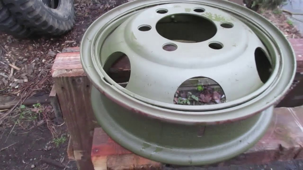 Assembling a Multi Piece Wheel, Tube, Flap and Tire.