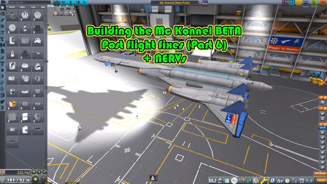 KSP1: Building a big SSTO Part 6. Post flight fixes and NERVs.