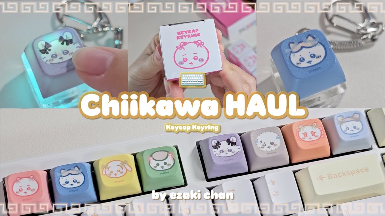 [ 韓国 ちいかわ ] キーキャップキーホルダー 1BOX開封🤍 ⌇ キーボードもカスタムしてみた⌨✨
