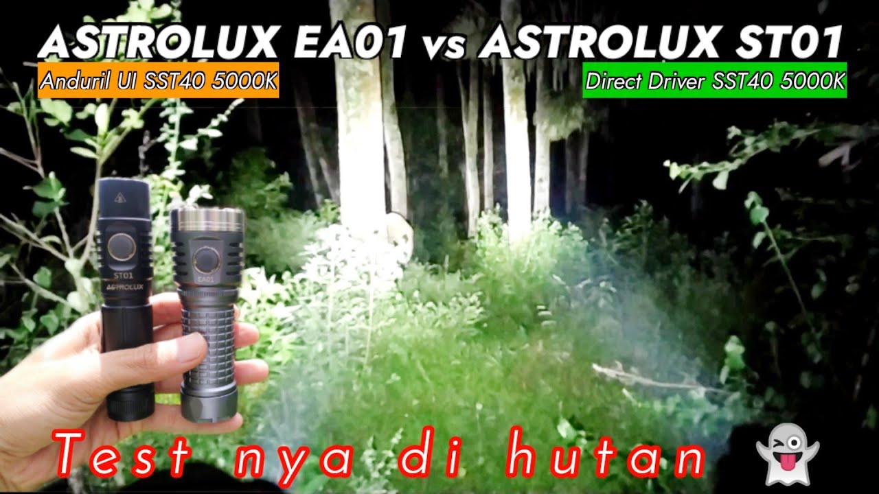 EDC FLASHLIGHT Senter Led Astrolux EA01 SST40 vs Astrolux st01 sst40