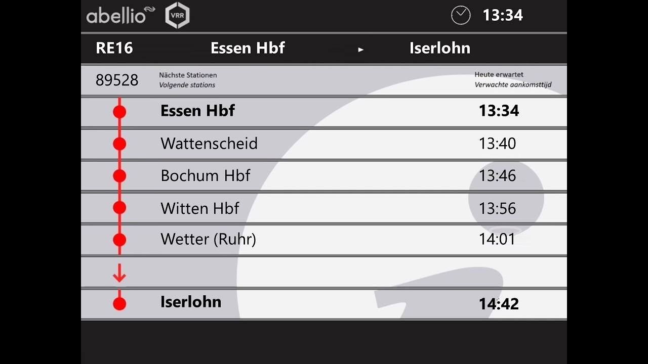 [ABR] Ansagen RE16 Essen - Iserlohn