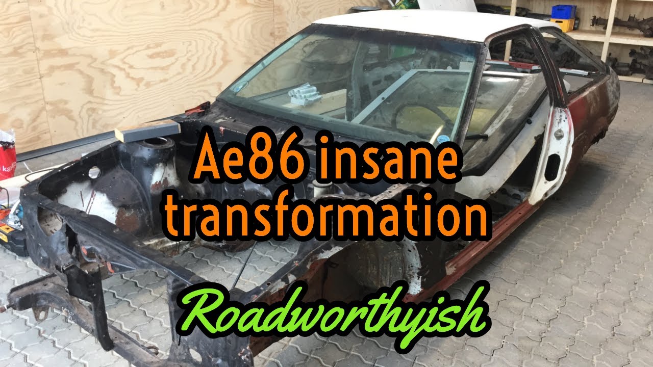 Toyota Ae86 Insane transformation - episode 1. Restoration time lapse. Roadworthyish build series.