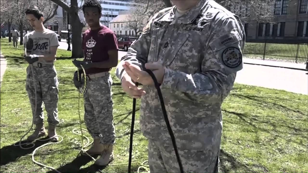 Hutch Tech Army JROTC Raiders Rope Bridge Knots